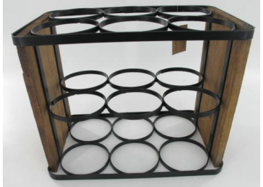 Rare Porte-bouteilles Miniature En Bois Et Métal – Pour Poupées Anciennes