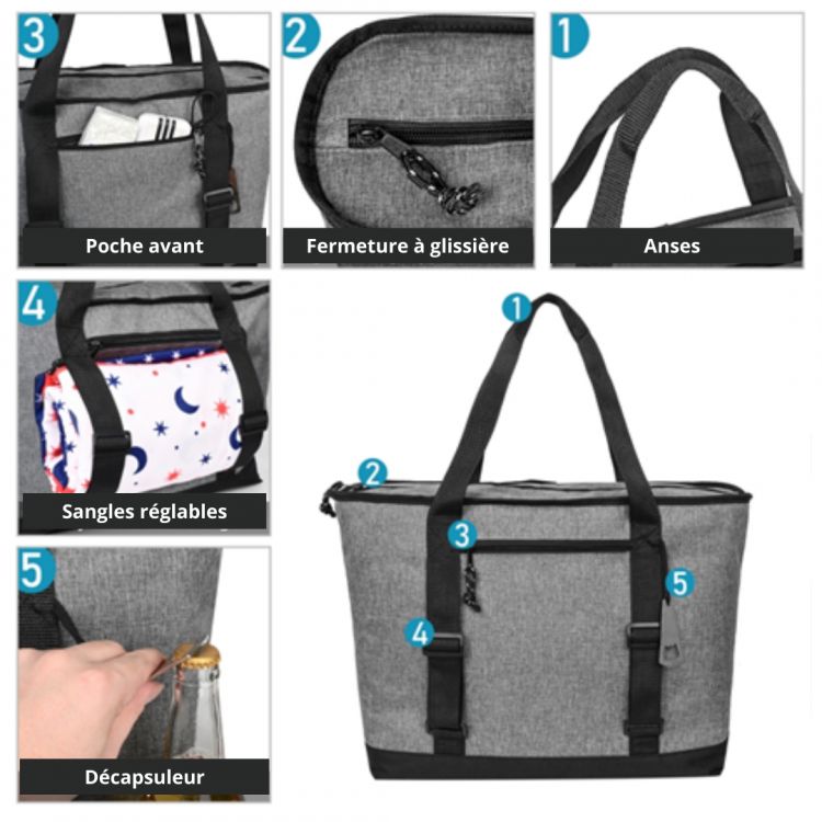 Grand Sac Isotherme De 20 L – Sac De Livraison De Nourriture